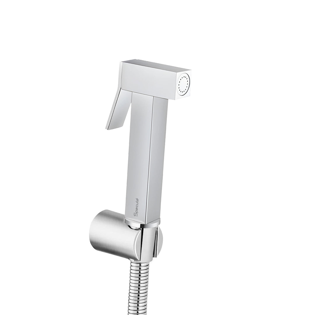 Recta Chrome Health Faucet with Dual Flow and 1 Meter 304-Grade SS Hose & Hook