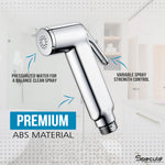 Load image into Gallery viewer, Linea Chrome Health Faucet with Dual Flow and 1 Meter 304-Grade SS Hose &amp; Hook
