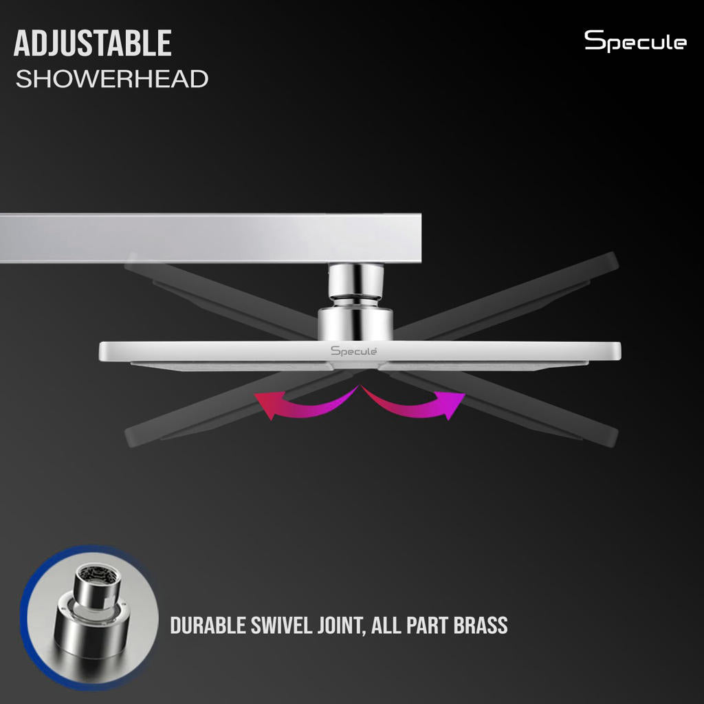 Linear Stainless Steel Overhead Shower (8 x 8 inches) – by Specule