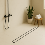 Load image into Gallery viewer, SS 304 Tile Insert Shower Drain Channel 48x4 Inches with Cockroach Trap – Specule
