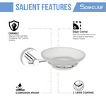 Load image into Gallery viewer, Aqua Stainless Steel and frosted Glass Soap Dish - by Specule
