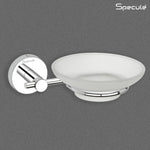 Load image into Gallery viewer, Aqua Stainless Steel and frosted Glass Soap Dish - by Specule
