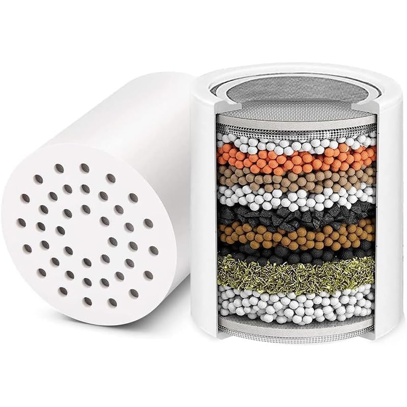 Specule shower filter cartridge for removing chlorine and hard water impurities, long-lasting replacement for clean and healthy shower water