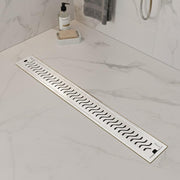 Wave Shower Drain Channel 24x4 Inch with Cockroach Trap (304 Grade Stainless Steel) – by Specule