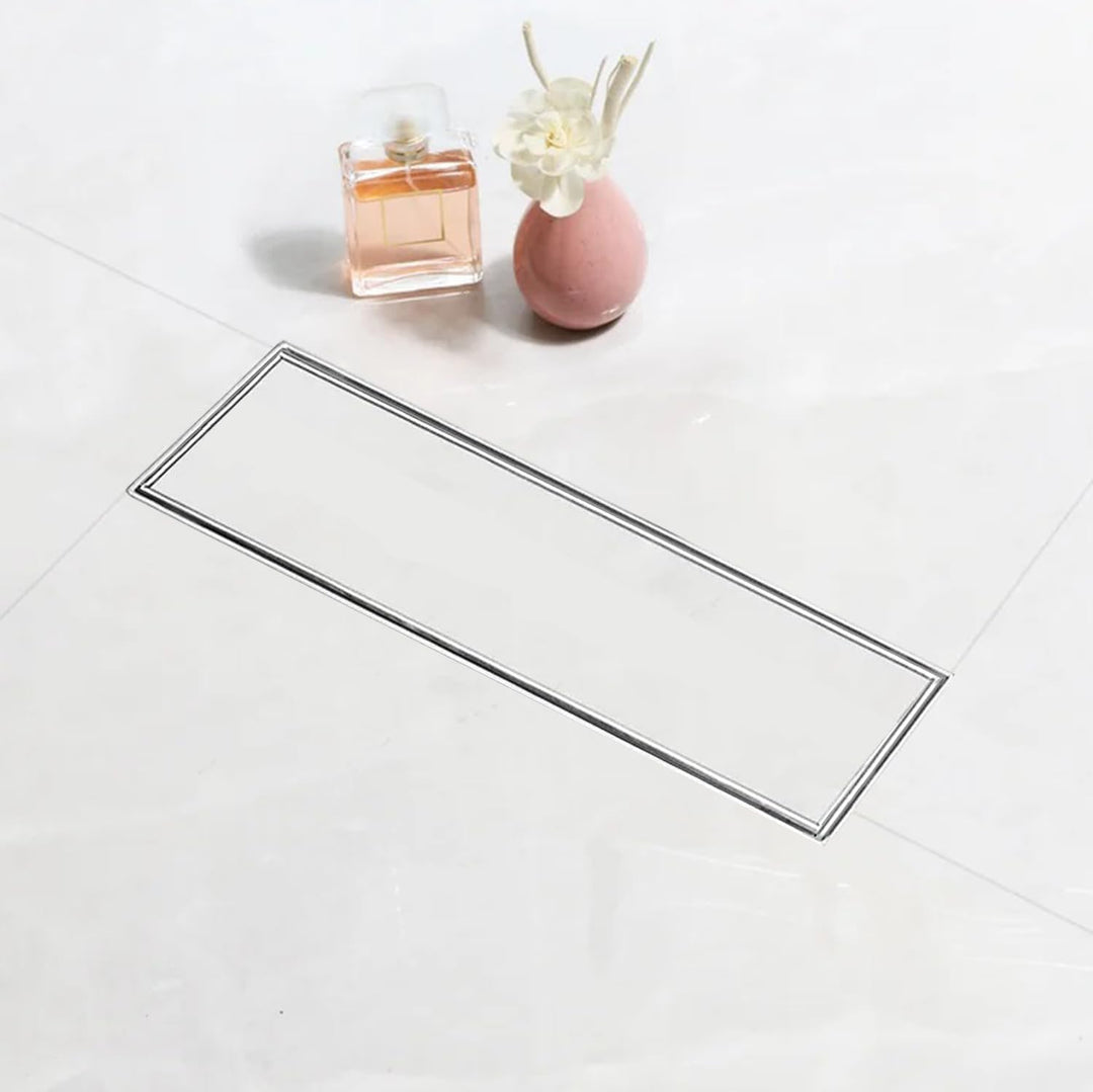 Stainless steel tile insert shower drain for bathroom floor