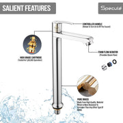 Topaz Tall Body Brass Wash Basin 12 Inches Pillar Tap – by Specule specules