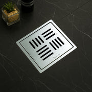 Specule Topaz Square Floor Drain 5x5 Inches – SS 304 Flat Cut with Cockroach Trap by Specule