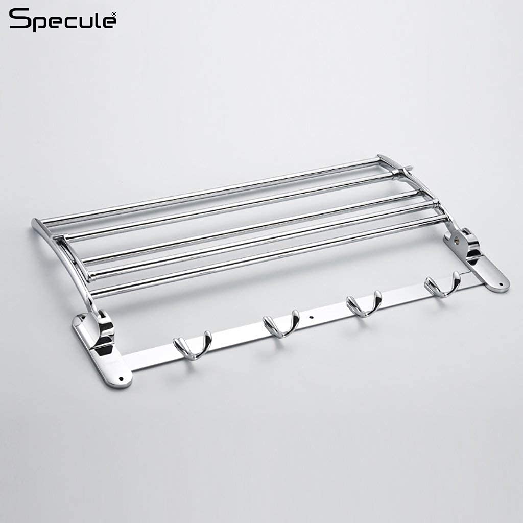 Round Foldable Stainless Steel Towel Rack (18 Inches) - by Specule