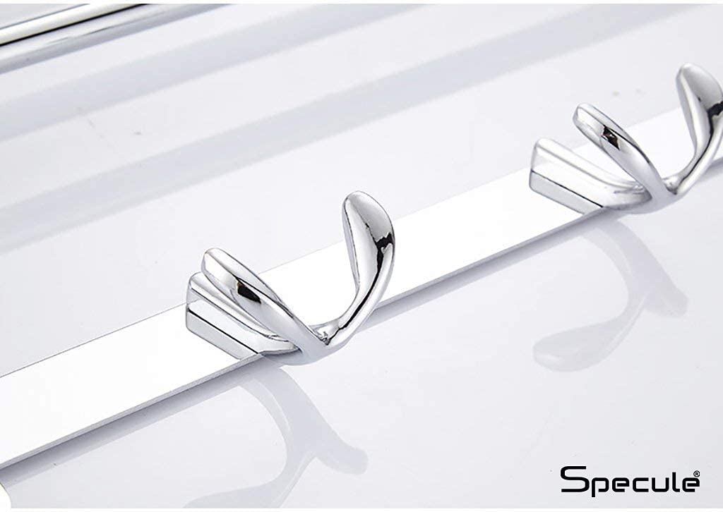 Round Foldable Stainless Steel Towel Rack (18 Inches) - by Specule