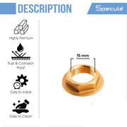 Brass Faucet Check Nut (½ Inches) (Pack of 4) - by Specule