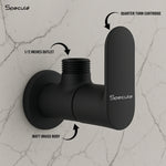 Load image into Gallery viewer, Coral Brass Black Angle Valve Faucet - by Specule
