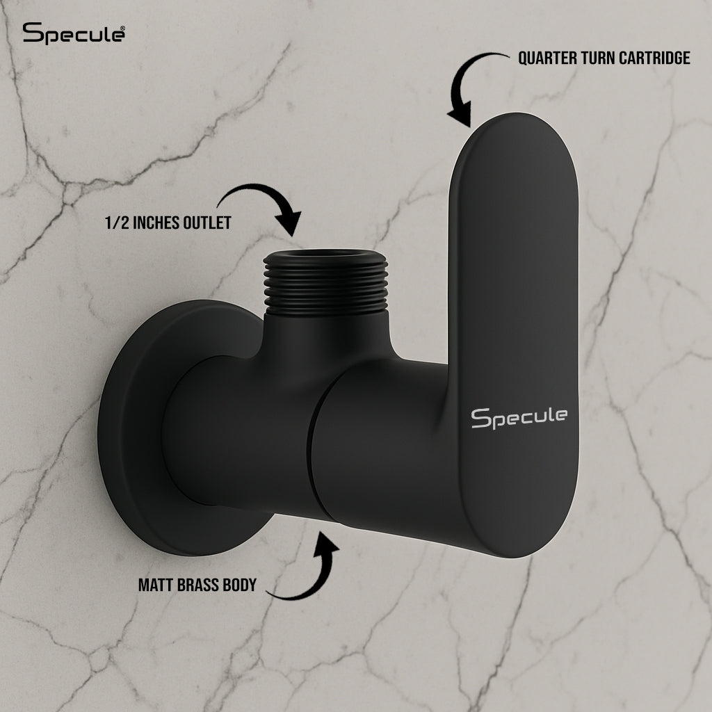 Coral Brass Black Angle Valve Faucet - by Specule
