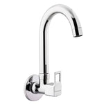Load image into Gallery viewer, Cubo Sink cock Round Swivel Spout Brass (12 inches)- by Specule

