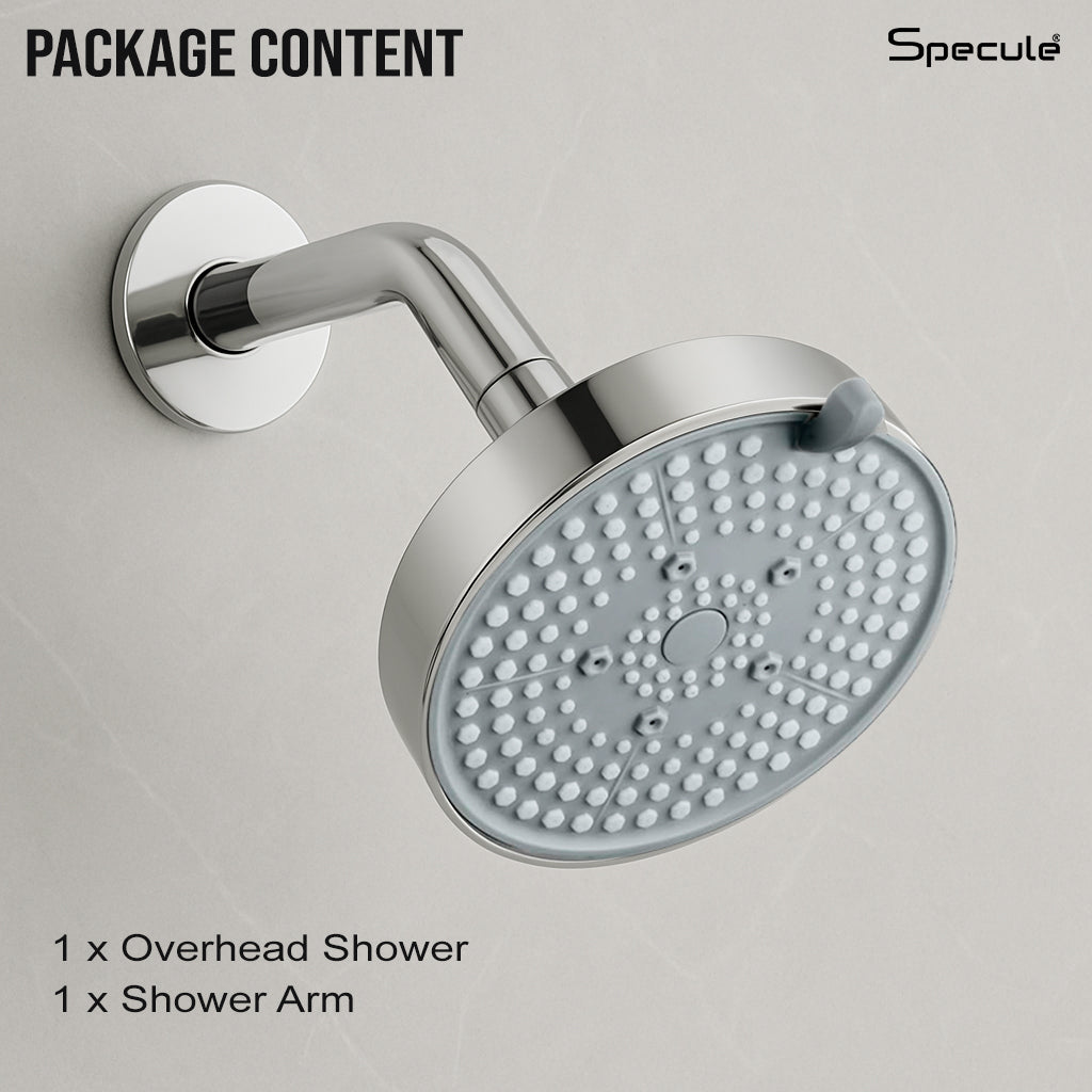 Lyra ABS Multi Flow Overhead Shower (5 Inches) With 9 Inches Arm – by Specule