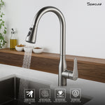 Load image into Gallery viewer, Nexa Dual Flow Pull-out Kitchen Table Mount Mixer Faucet - by Specule
