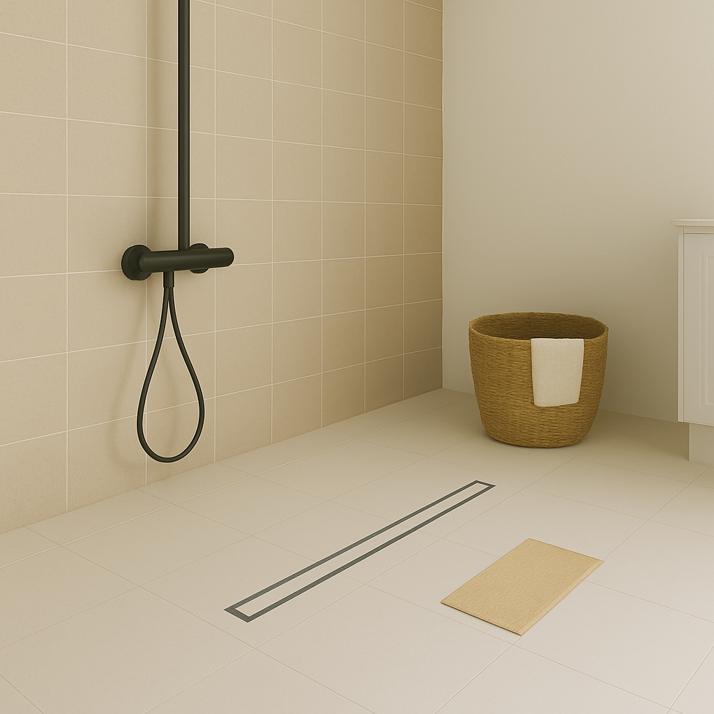 Tile Insert Shower Drain Channel (40 x 2 Inches) with Cockroach Trap (304 Grade) - by Specule