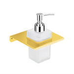 Load image into Gallery viewer, Stellar Stainless Steel/Glass Soap Dispenser (Gold)- by Specule
