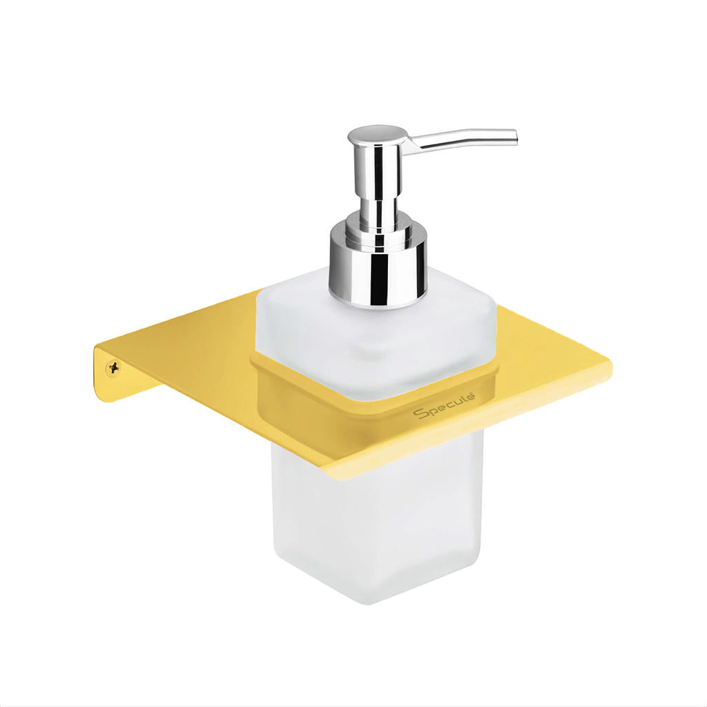 Stellar Stainless Steel/Glass Soap Dispenser (Gold)- by Specule
