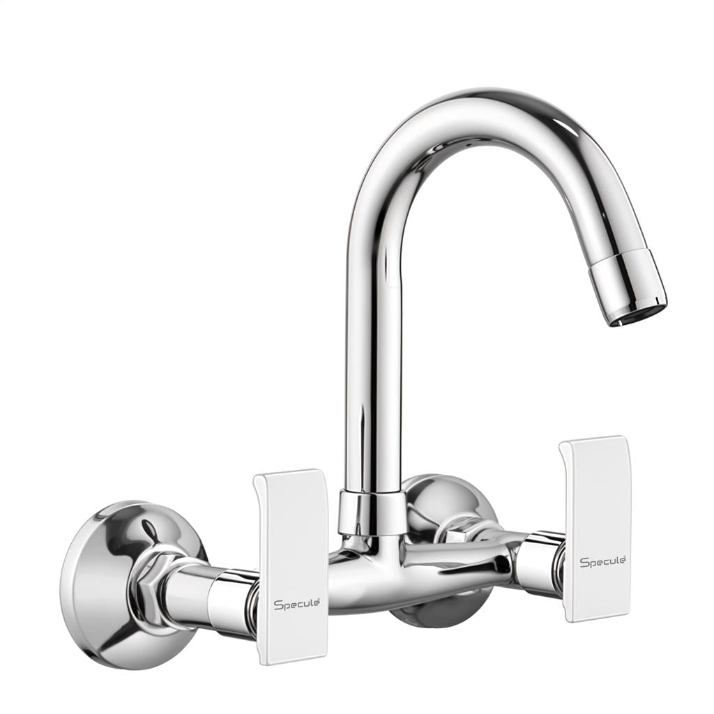 Lyric Wall-mount Kitchen Sink Mixer Tap with Swivel Spout - by Specule