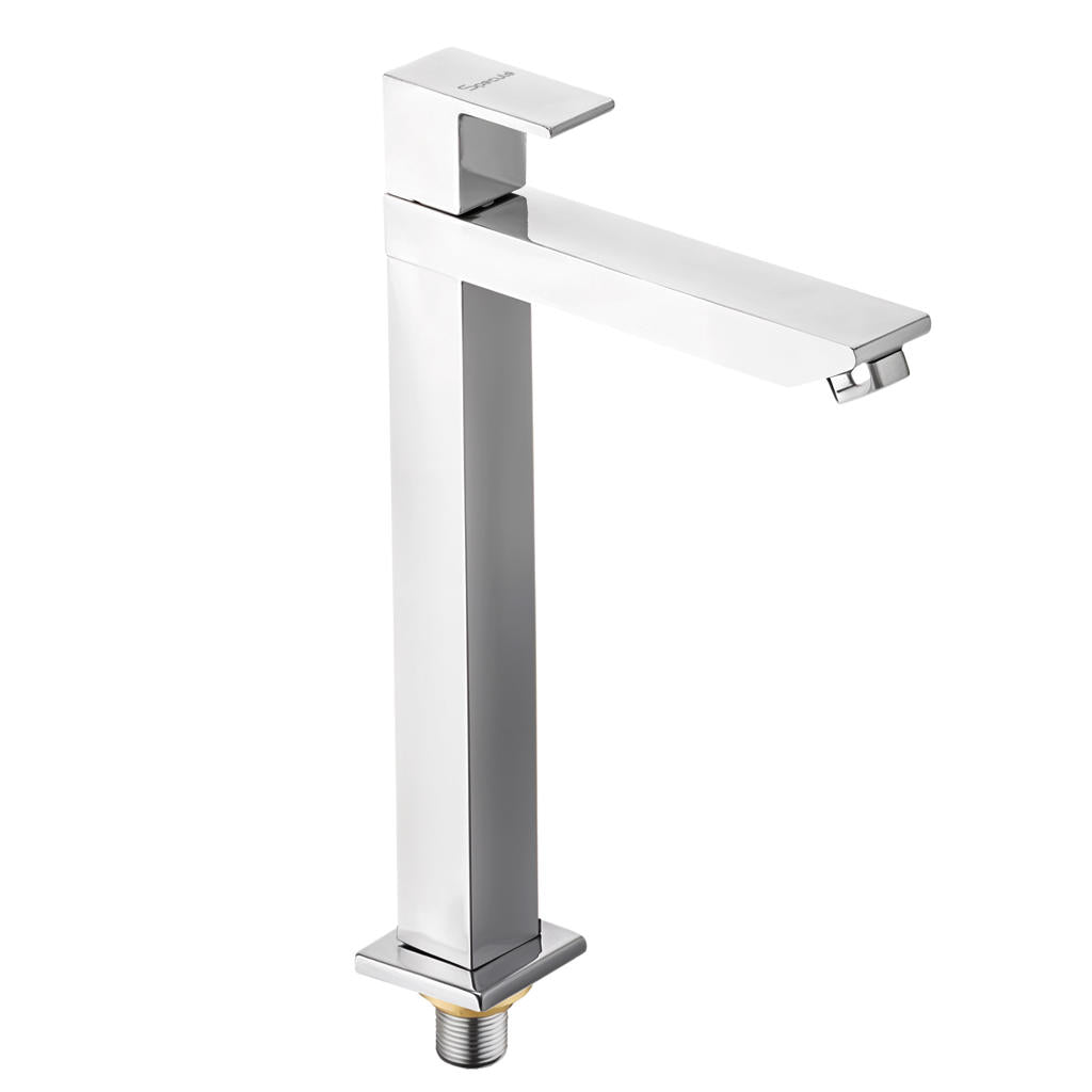Cubix Tall Body Brass Wash Basin 12 Inches Pillar Tap – by Specule