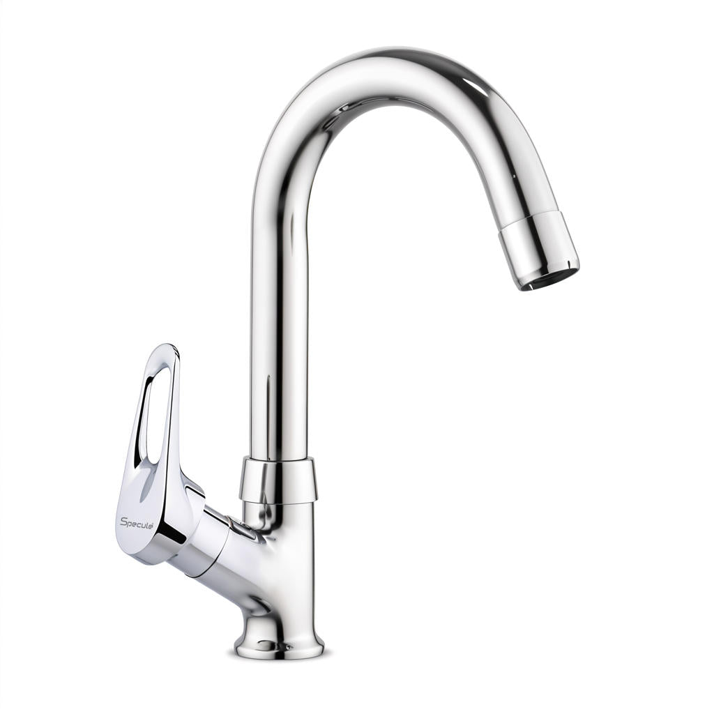 Opel Swan Neck with Round Swivel Spout Brass (12 inches)- by Specule