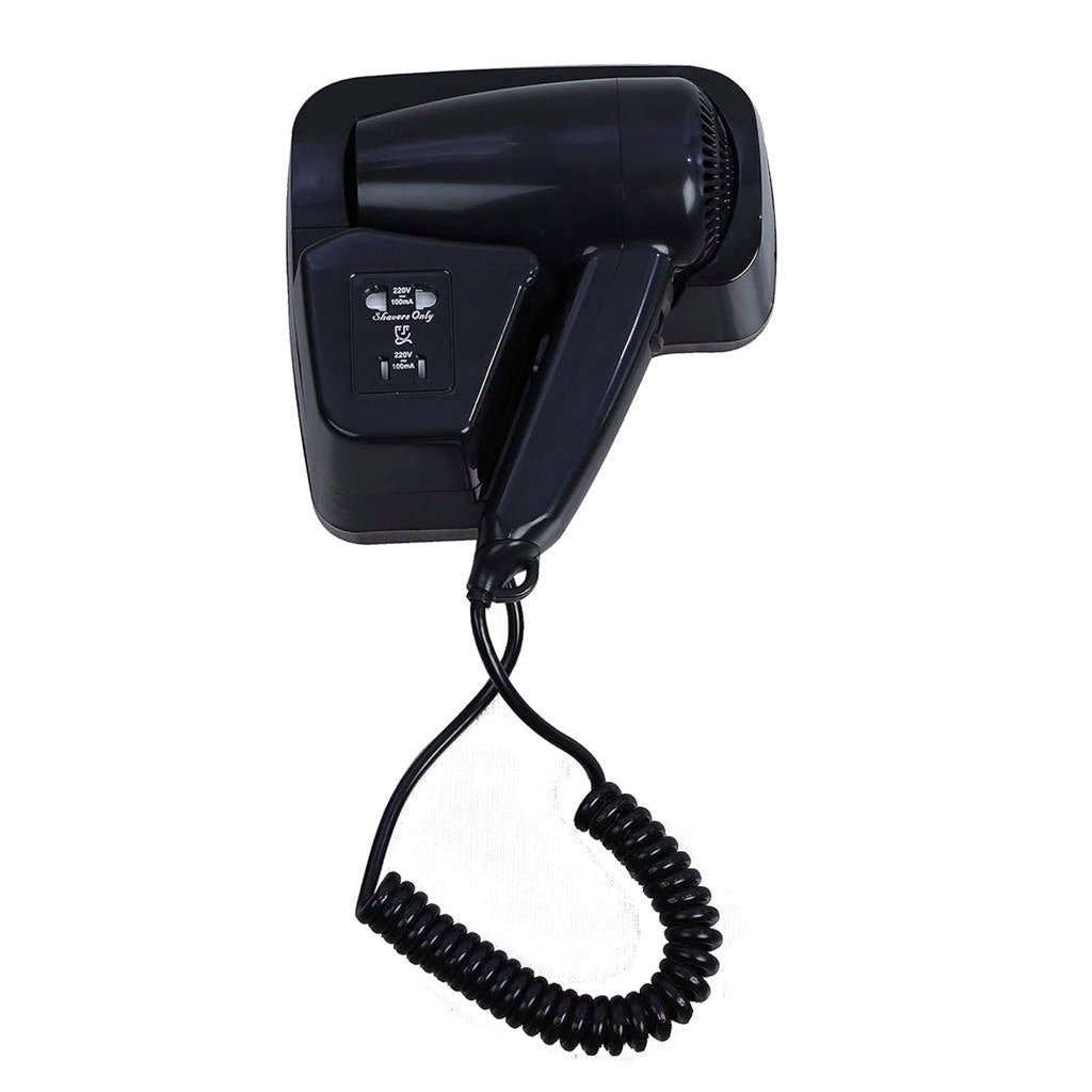 Electric Wall Mounted Hair Dryer (Black) - by Specule
