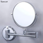 Load image into Gallery viewer, Round Brass Shaving Mirror (Chrome) – by Specule

