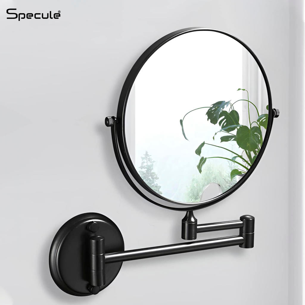 Round Brass Shaving Mirror (Black) – by Specule