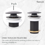 Load image into Gallery viewer, Black Pop-up Waste Coupling (5 Inches) - by Specule
