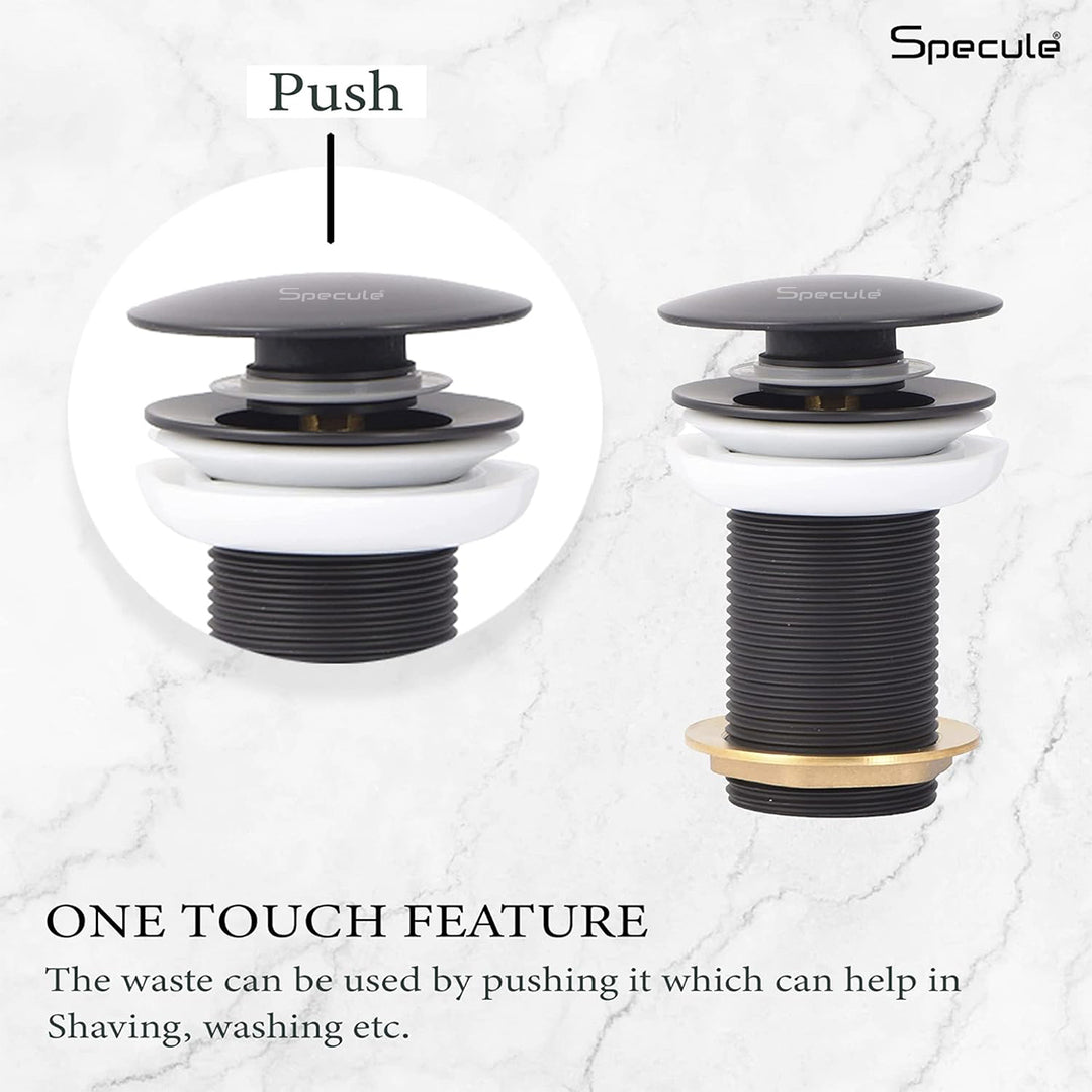 Black Pop-up Waste Coupling (5 Inches) - by Specule