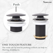 Black Pop-up Waste Coupling (7 Inches) - by Specule