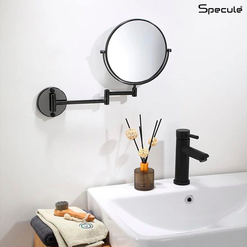 Round Brass Shaving Mirror (Black) – by Specule