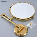Load image into Gallery viewer, Round Brass Shaving Mirror (Gold) – by Specule
