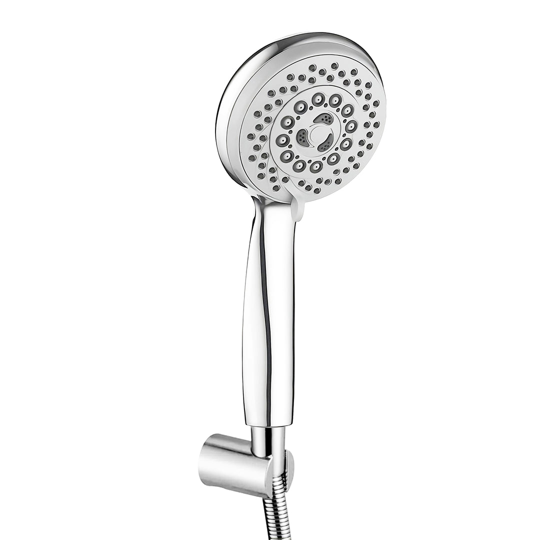 Kiya Five flow ABS Hand Shower with 1.5 Meter 304-grade SS Hose & Hook