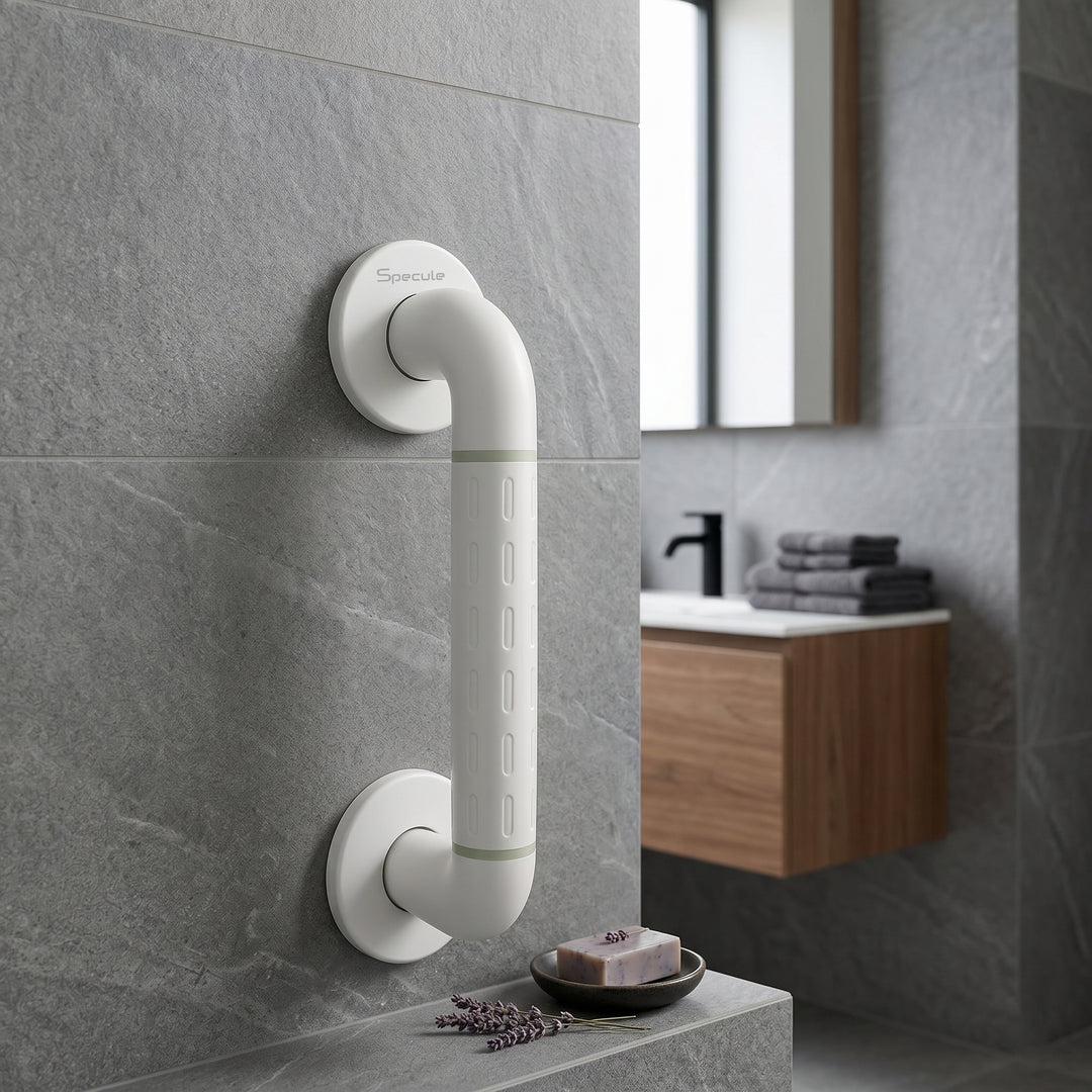 White Stainless Steel Grab Bar (12 Inches) – by Specule