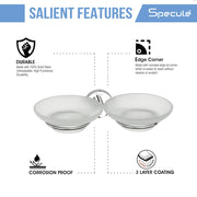 Aqua Stainless Steel Double Soap Dish - by Specule