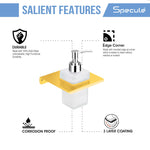 Load image into Gallery viewer, Stellar Stainless Steel/Glass Soap Dispenser (Gold)- by Specule
