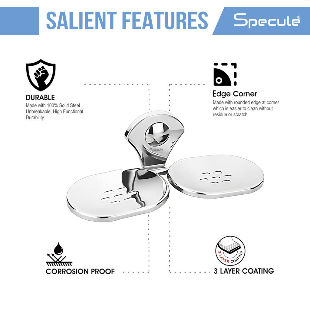 Moon Stainless Steel Double Soap Dish - by Specule