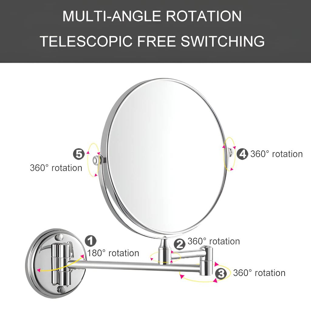 Round Brass Shaving Mirror (Chrome) – by Specule