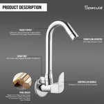 Load image into Gallery viewer, Alive Sink cock Round Swivel Spout Brass (12 inches)- by Specule

