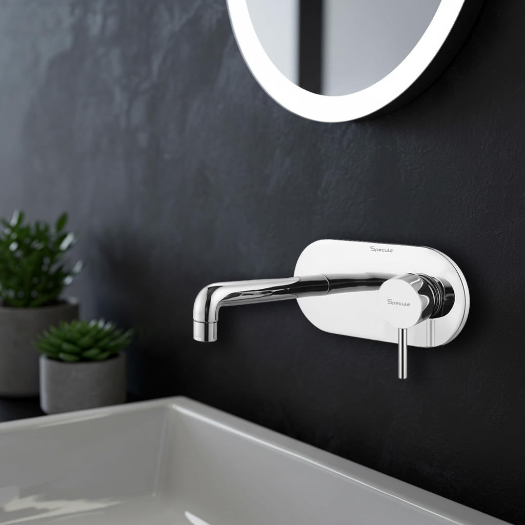 nalnari  Nyra Single Lever Wall-mount Wash Basin Mixer Tap (Complete Set