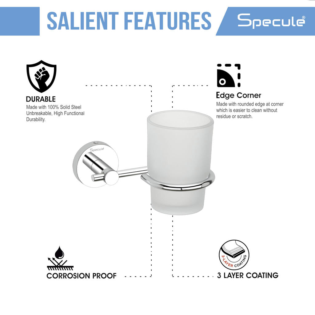 Aqua Stainless Steel and Glass Tumbler Holder – by Specule