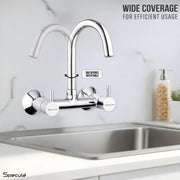 Flora 3/4 Inches Cartridge Wall-mount Kitchen Sink Mixer Tap with Swivel Spout - by Specule