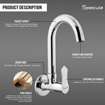 Load image into Gallery viewer, Chocolate Sink cock Round Swivel Spout Brass (12 inches)- by Specule
