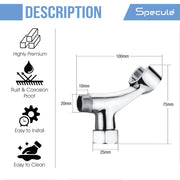 Brass Crutch for Wall Mixer - by Specule