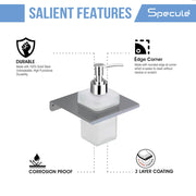 Stellar Stainless Steel/Glass Soap Dispenser (Black)- by Specule