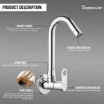 Load image into Gallery viewer, Ornamix Sink cock Round Swivel Spout Brass (12 inches)- by Specule
