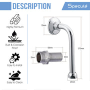 Stainless Steel Wall Mixer L Bend with Set - by Specule