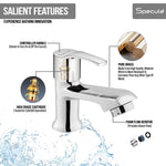 Load image into Gallery viewer, Topaz Wash Basin Pillar Tap – by Specule
