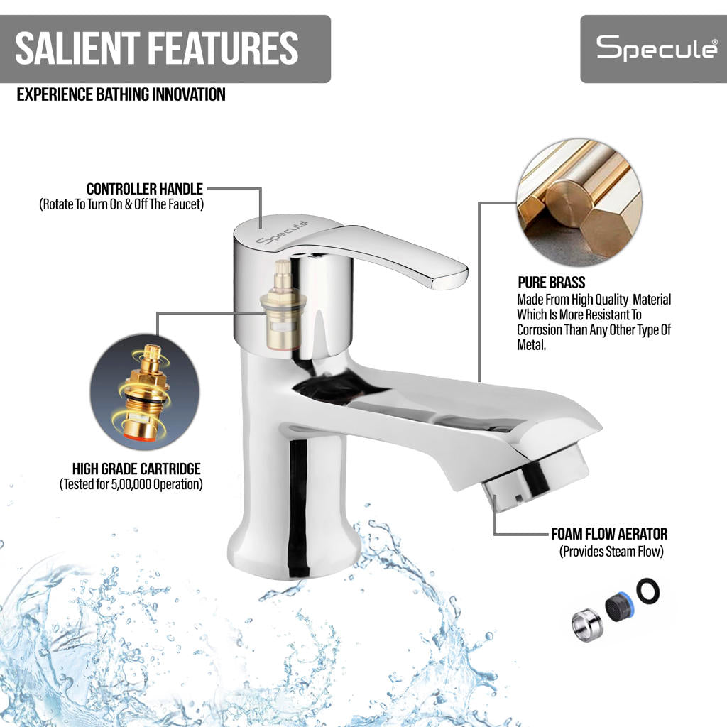 Topaz Wash Basin Pillar Tap – by Specule
